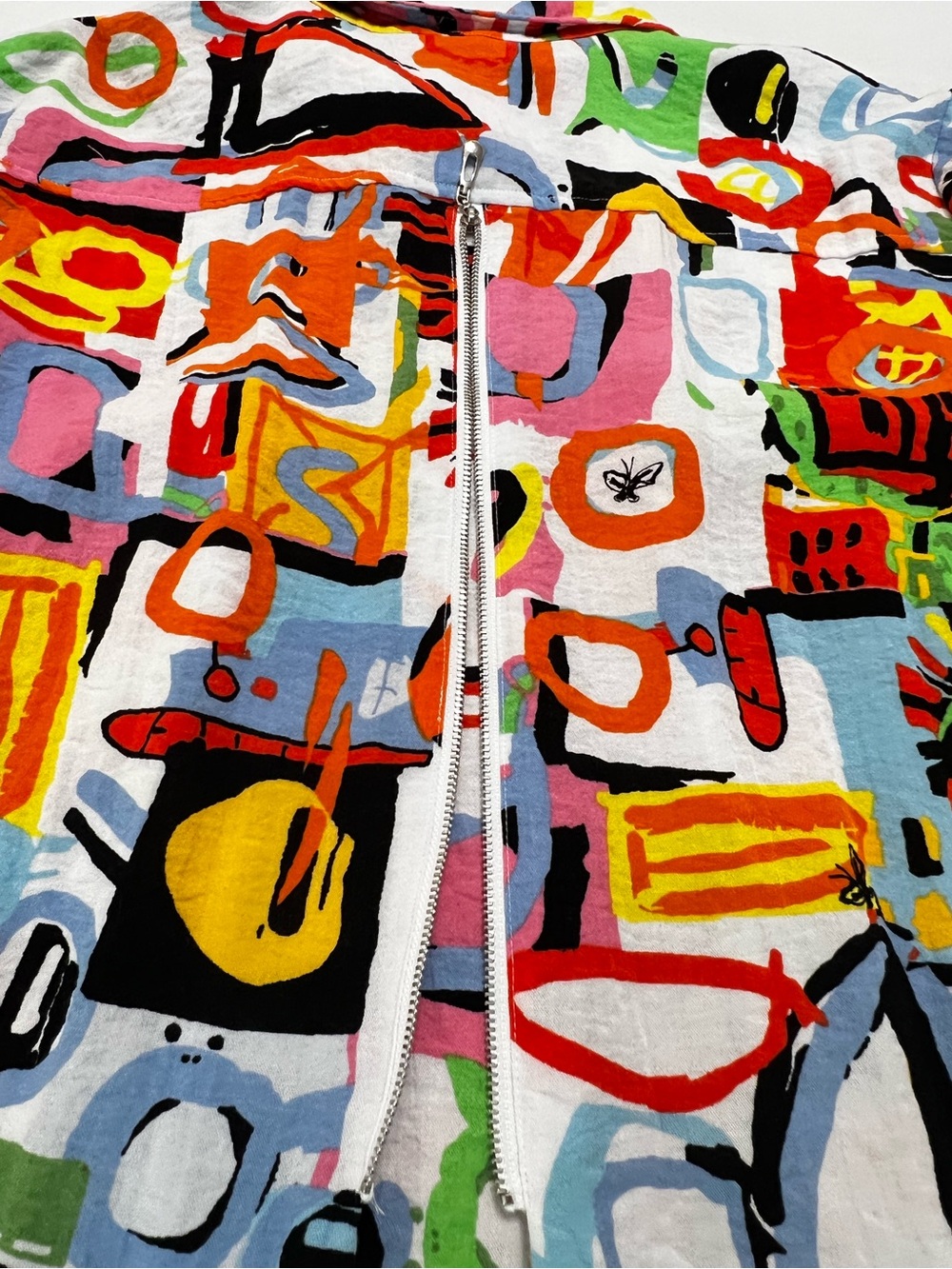 Ali Miles Multicolor Abstract Print Button-Up Swing Top Tunic XL - Picture 13 of 16